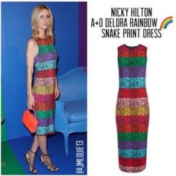 ALICE + OLIVIA Snake Print Midi Dress - Picture 5 of 12